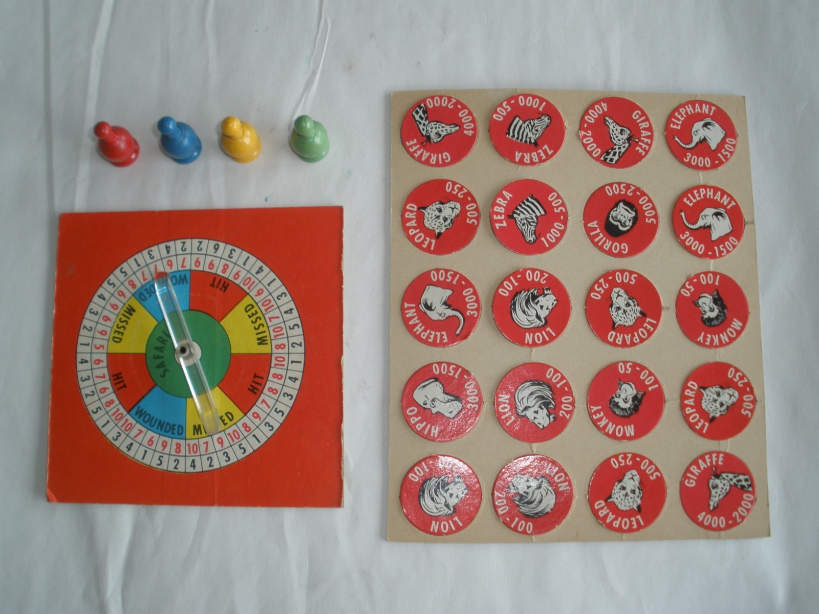Safari ‘Hunting’ Board Game Selchow & Righter Co. Vintage 1950 – COMPLETE
