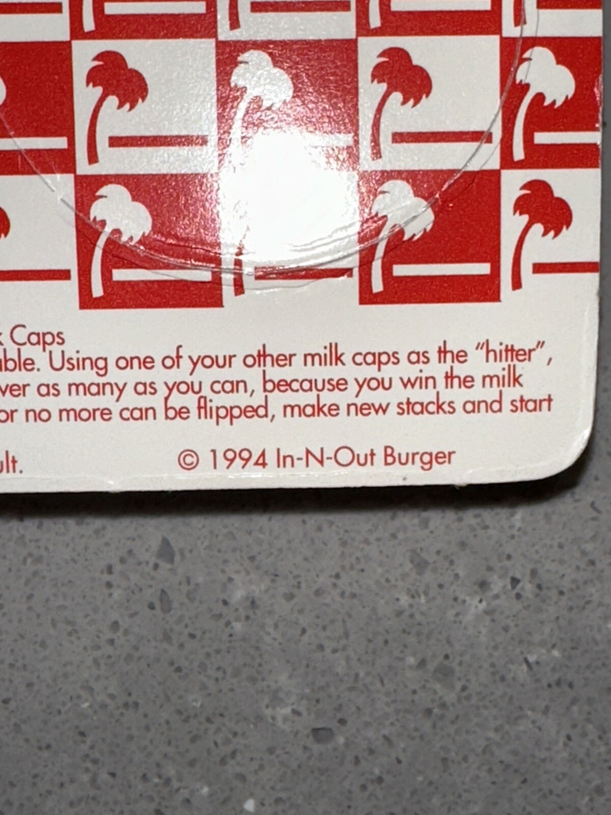 In-N-Out Burger 16 Piece of Unpunched Pog Sheets 1994