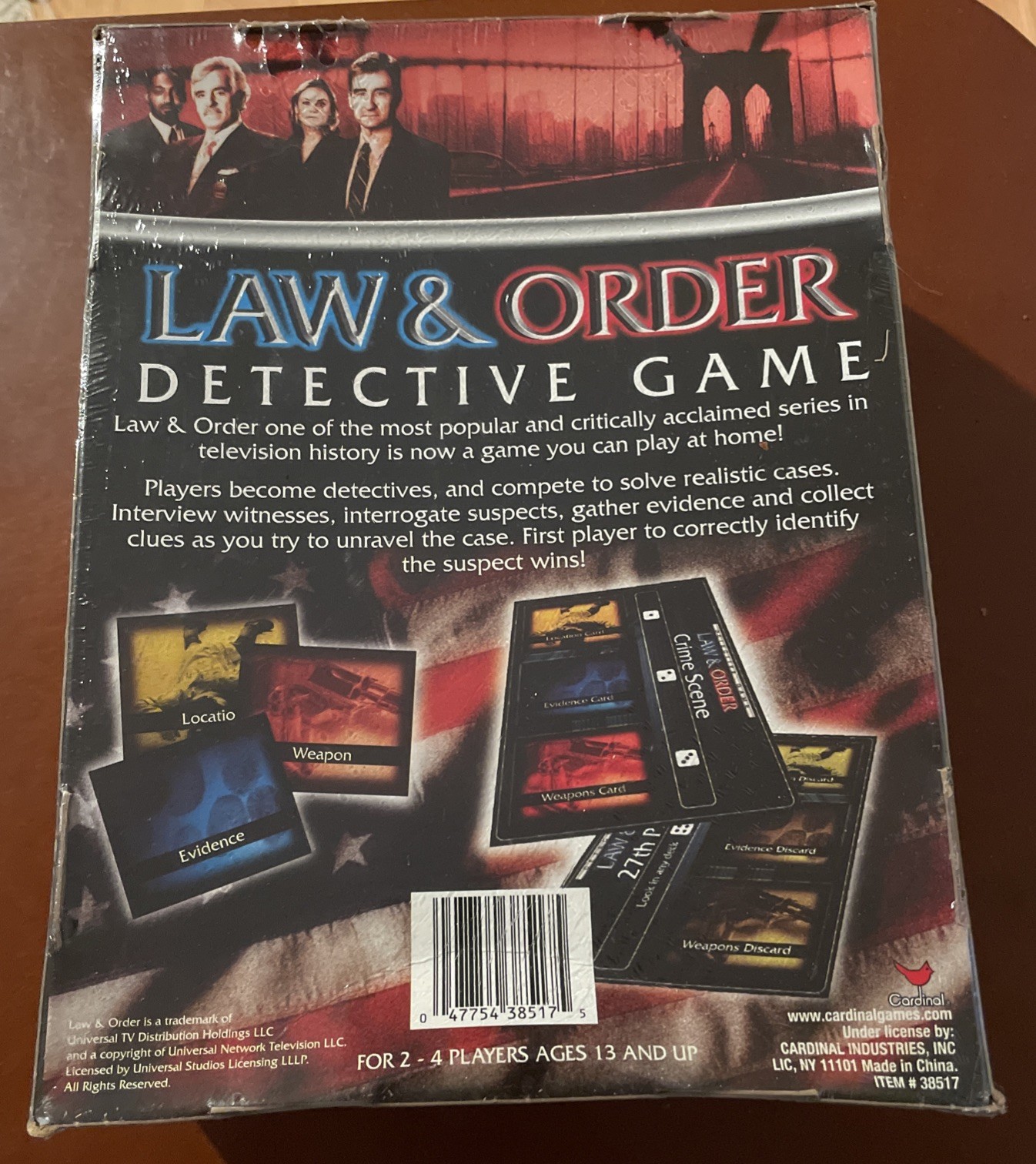Law & Order Detective Game New Sealed First player to identify the subject wins
