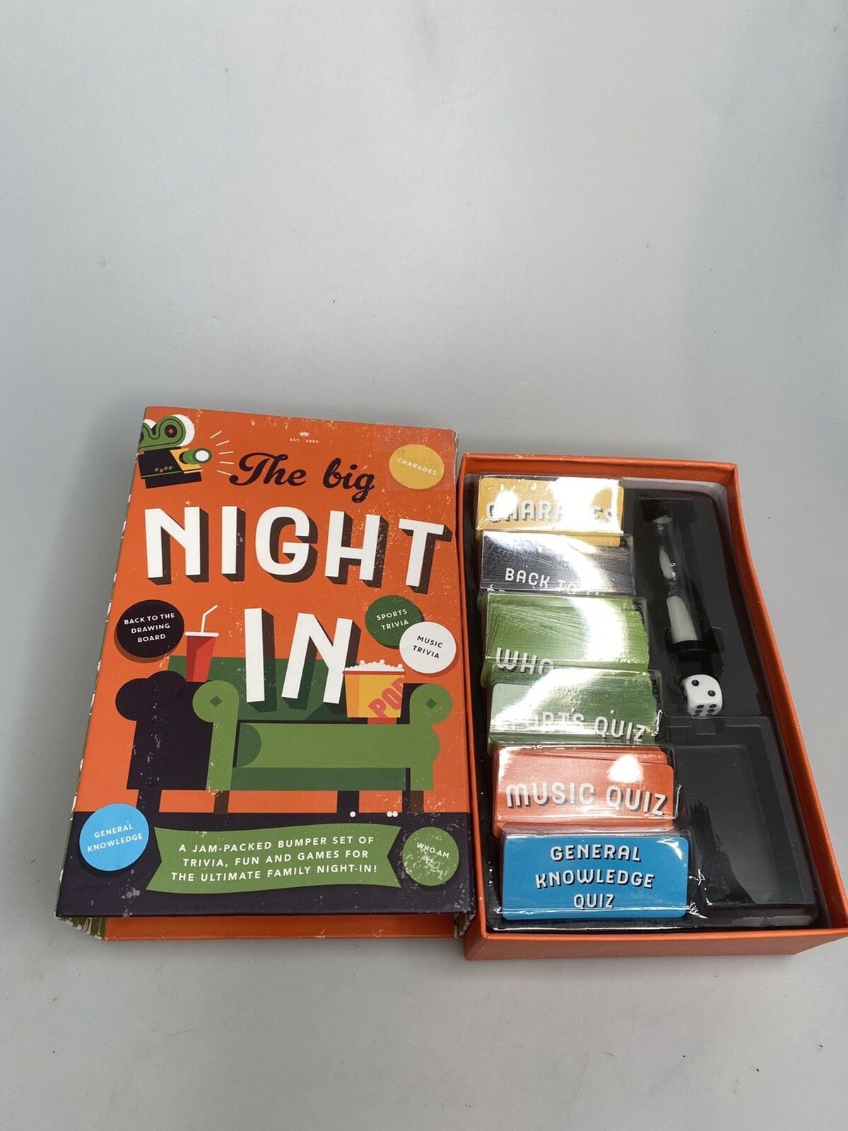 Professor Puzzle The Big Night In Trivia Game Preowned in Box Complete-