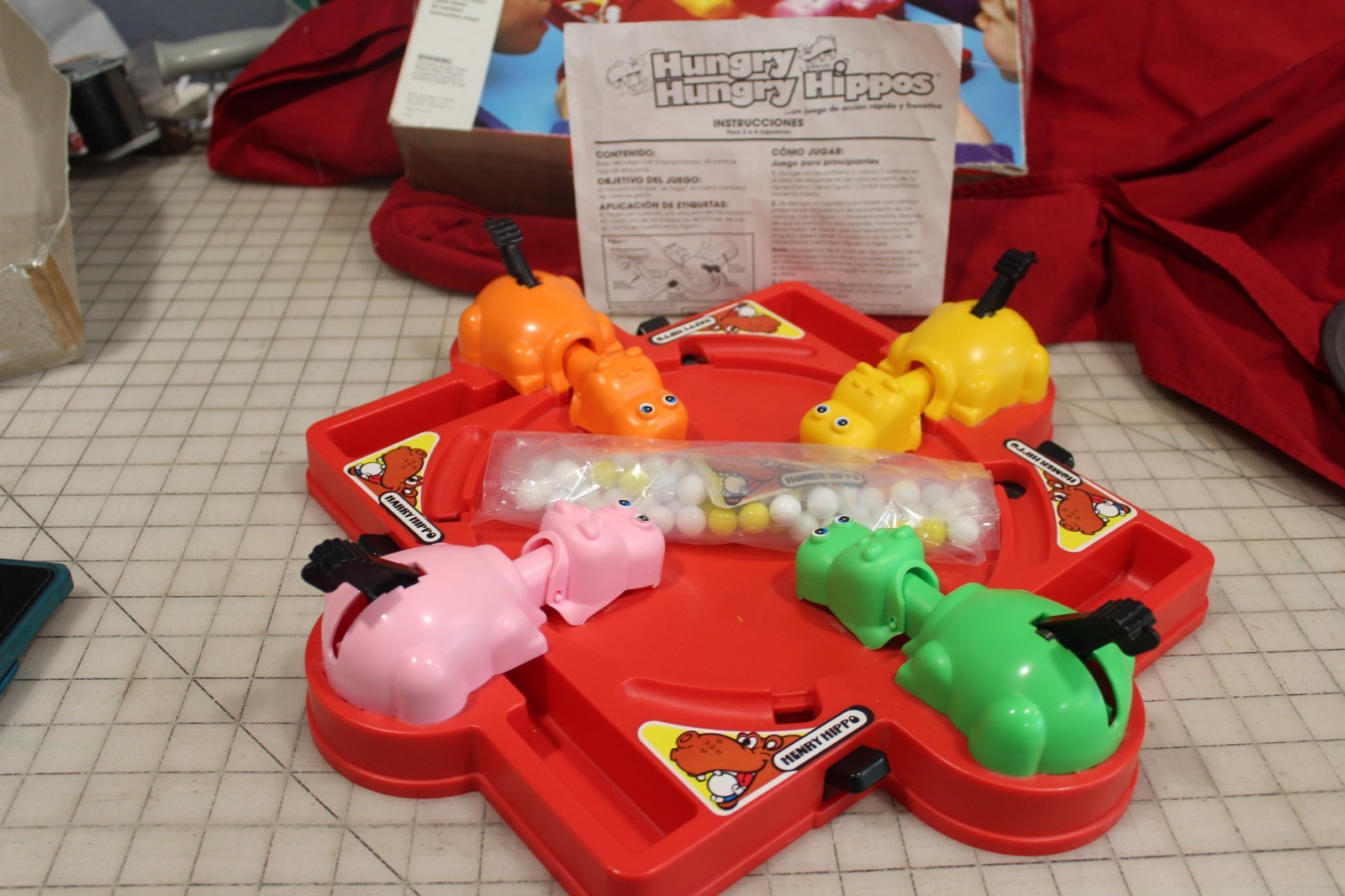 Vintage 1986 Hungry Hungry Hippos Game Milton Bradley