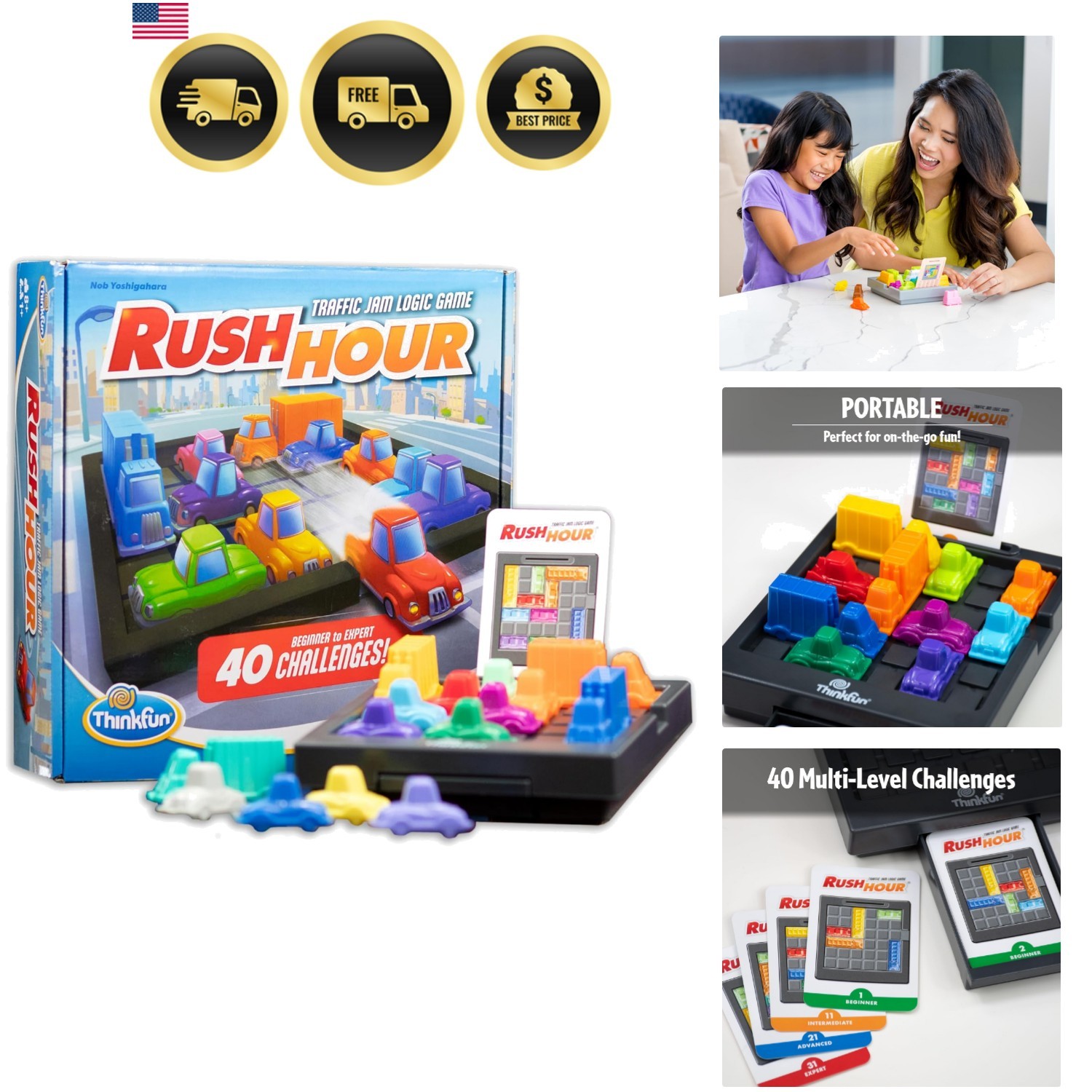 Rush Hour Traffic Jam Logic Game – Engaging STEM Toy for Kids Age 8 and Up – …