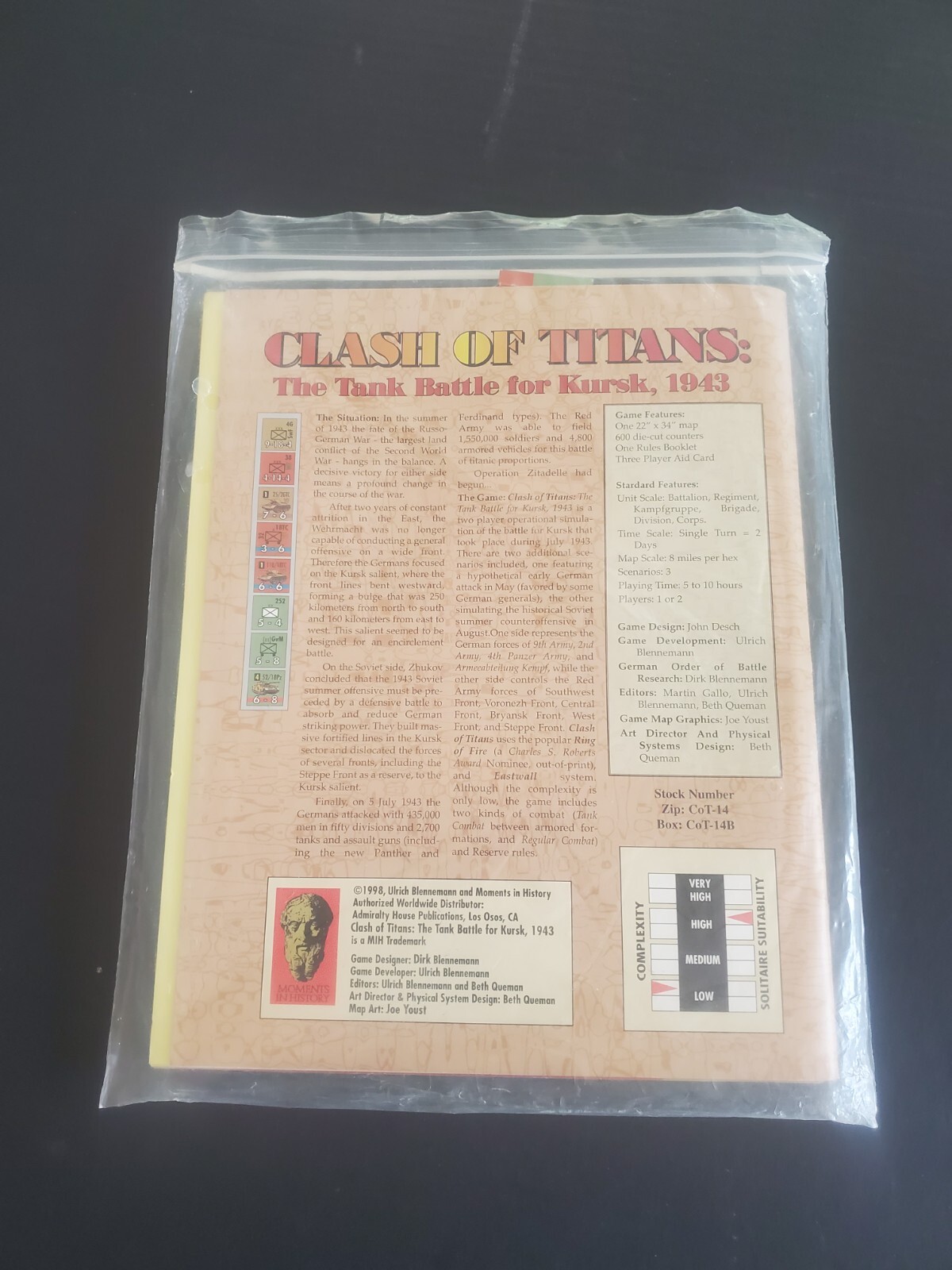 MOMENTS IN HISTORY CLASH OF TITANS KURSK COMPLETE UNPUNCHED RARE