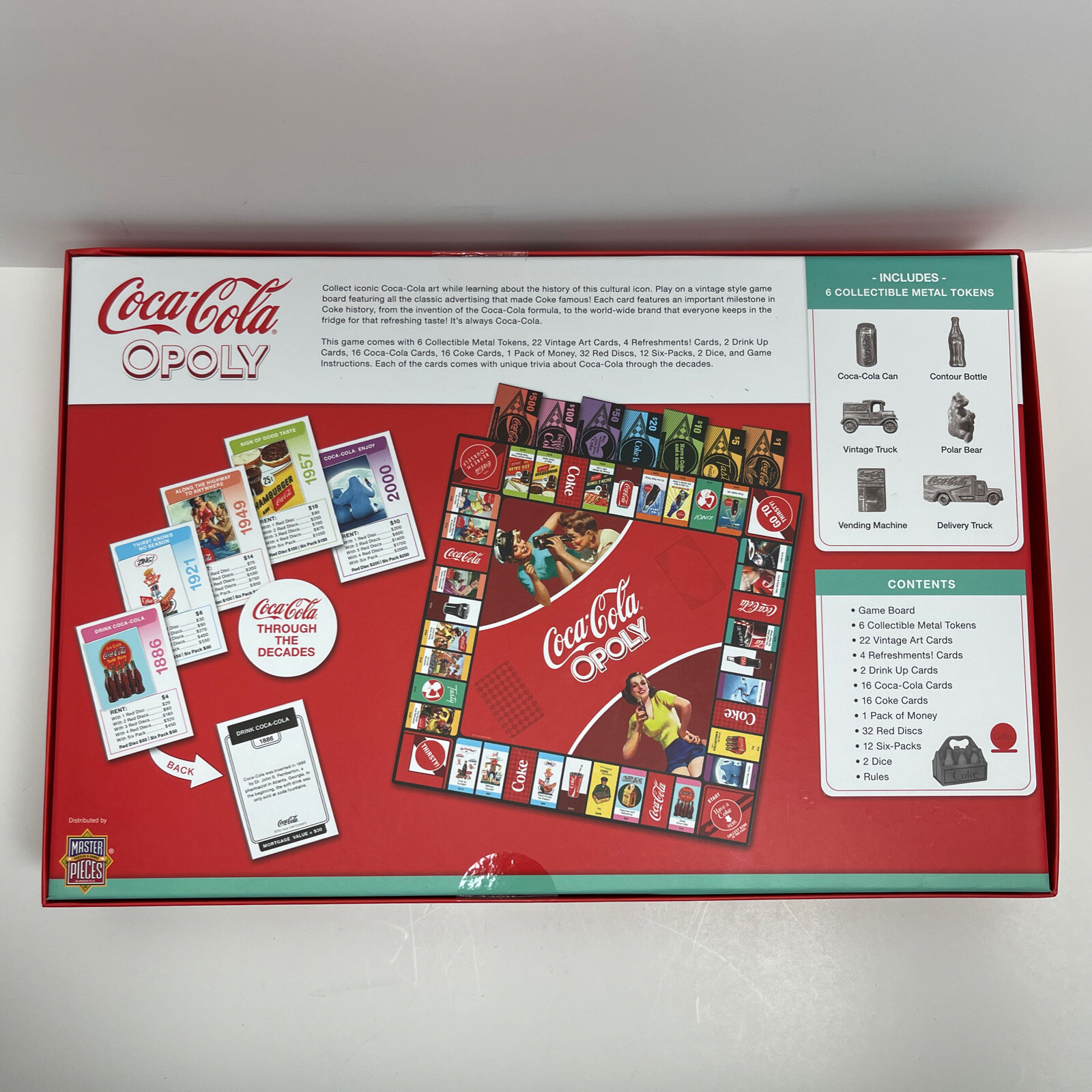 NEW Coca-Cola Opoly Board Game Collector’s Edition 6 Token Set by Masterpieces