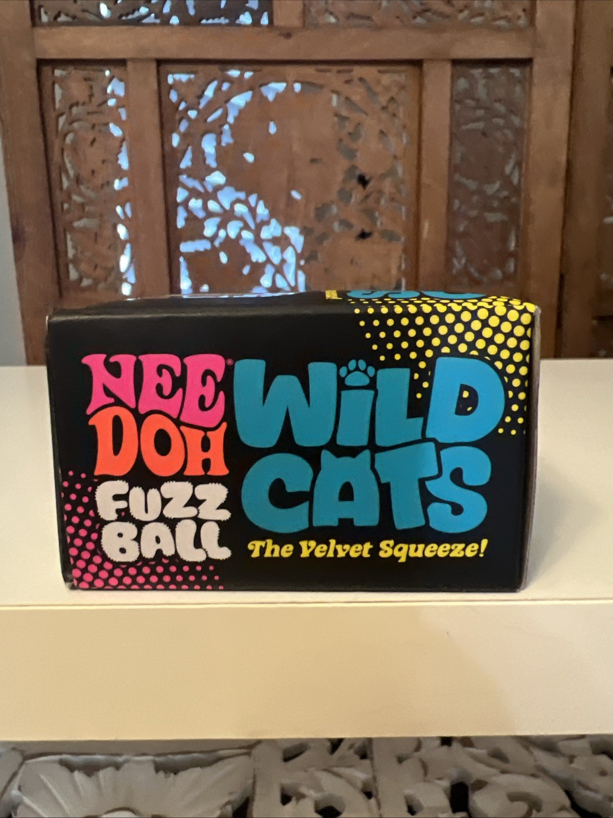 NeeDoh Wild Cats Fuzz Ball BLUE Nee Doh Squishy NEW Authentic Schylling Sealed