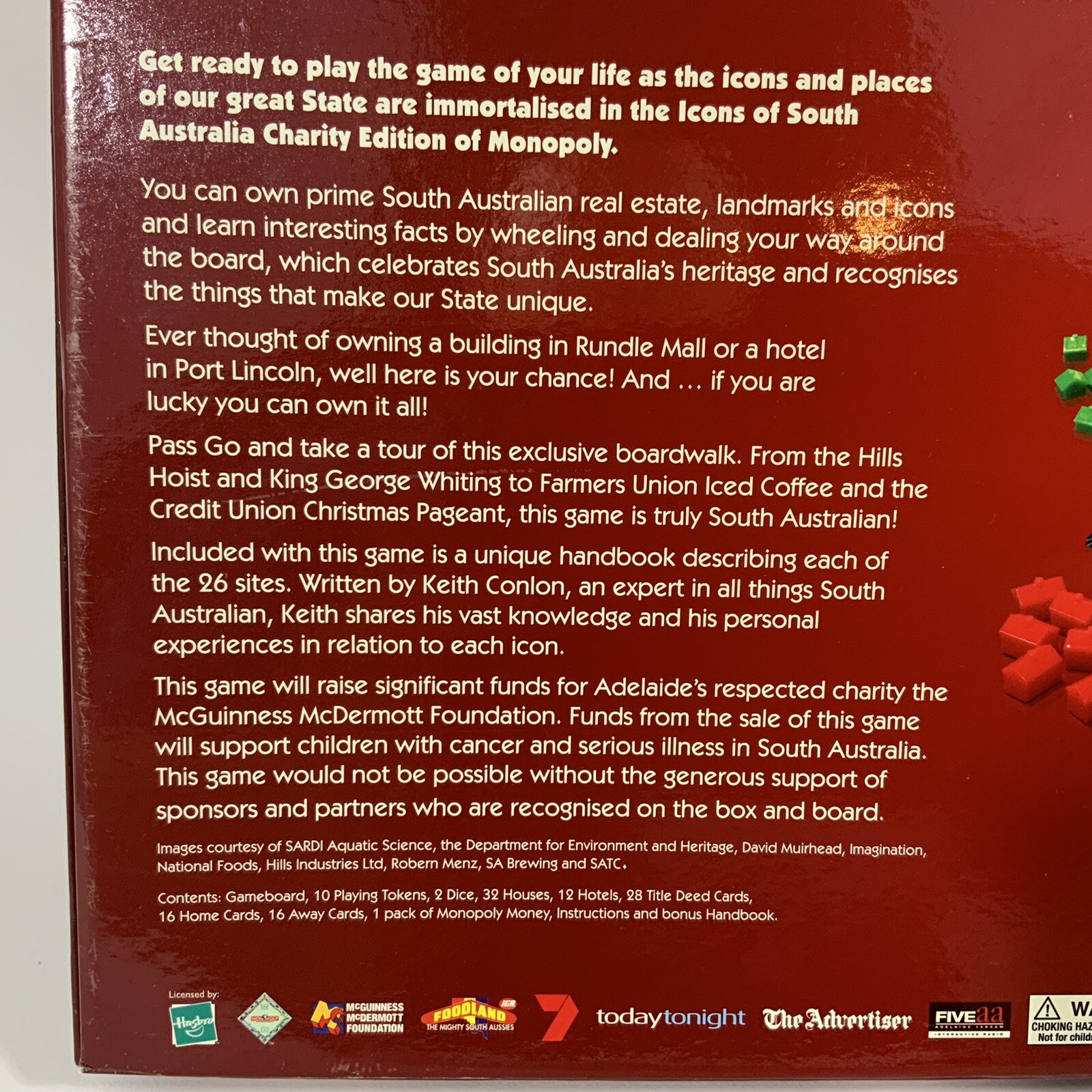 Monopoly Icons of South Australia Charity Ed. McGuinness McDermott 2008 Complete