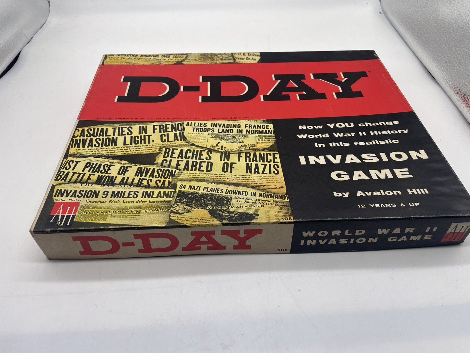 1961 D-Day World War II Invasion Board Game #508 Avalon Hill WWII Complete