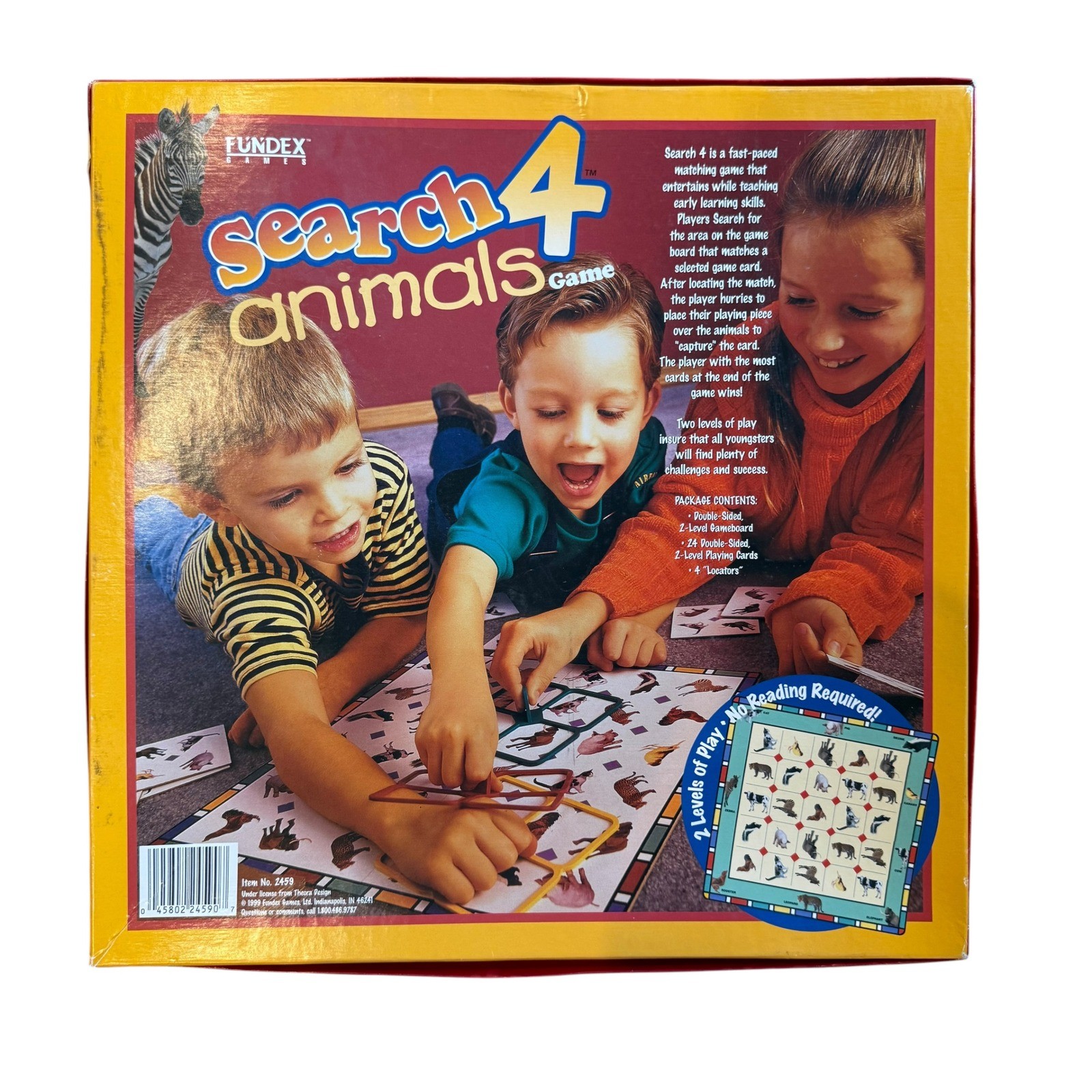 Fundex Search 4 Animals Game Kids Ages 4+ Multicolor Matching Educational 1999