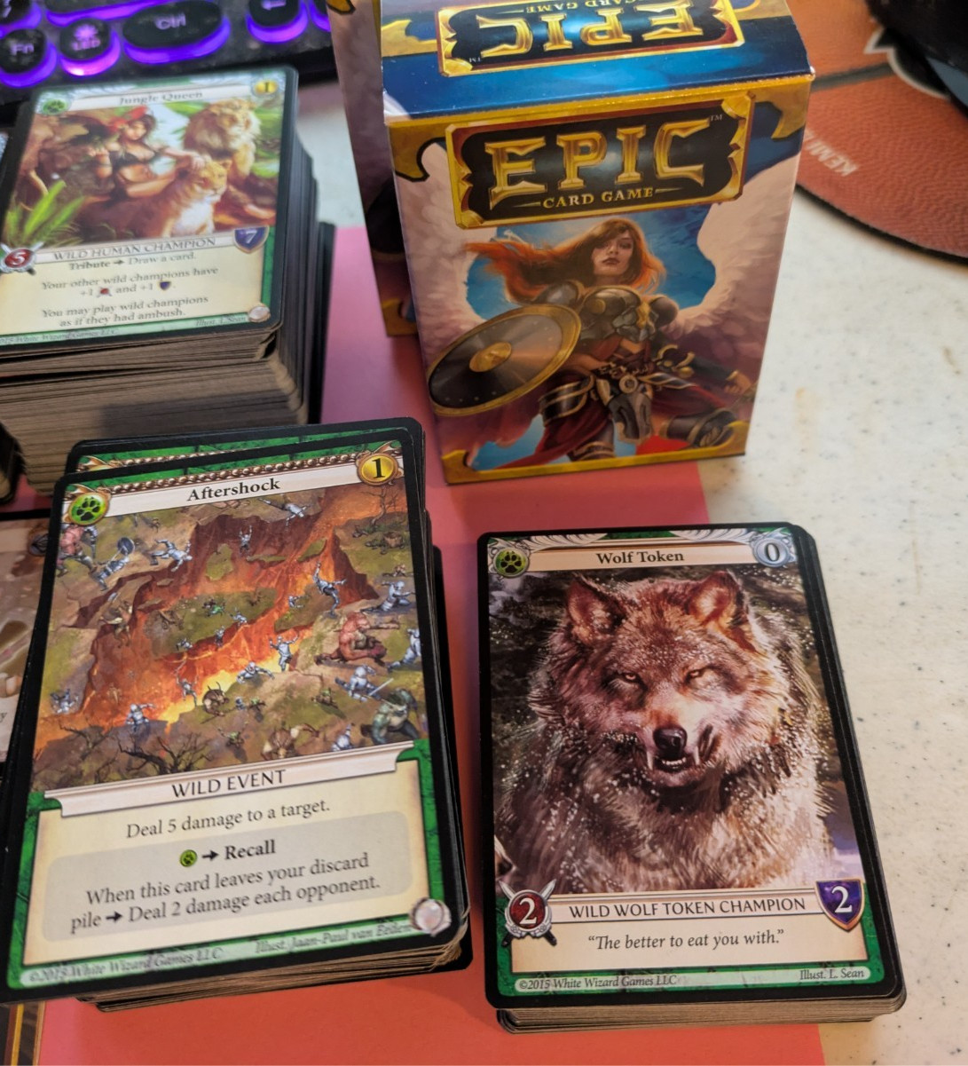 Epic Card Game LCG Collection (450+ Cards & 4 Sealed Boosters) 2015 White Wizard