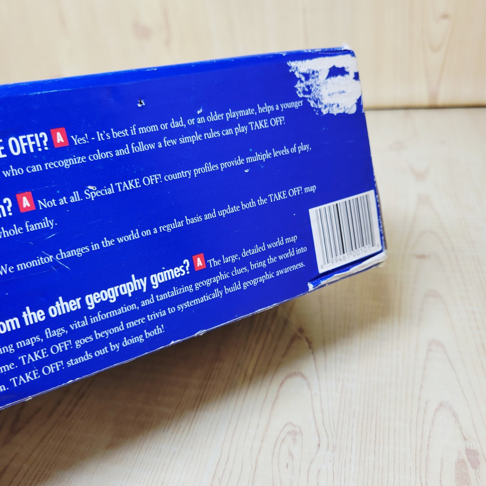 Vintage Take Off Board Game Teaches Geography Updated World Map