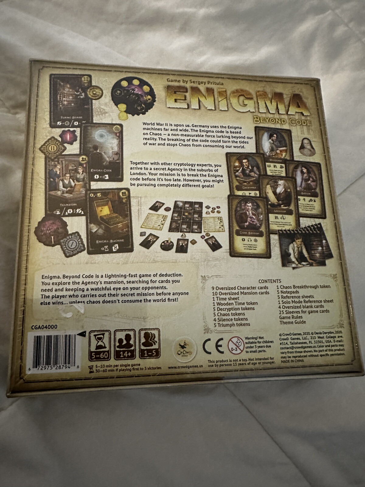 🔥🎁 Crowd Games Board Game Enigma – Beyond Code Box NEW🔥🎁