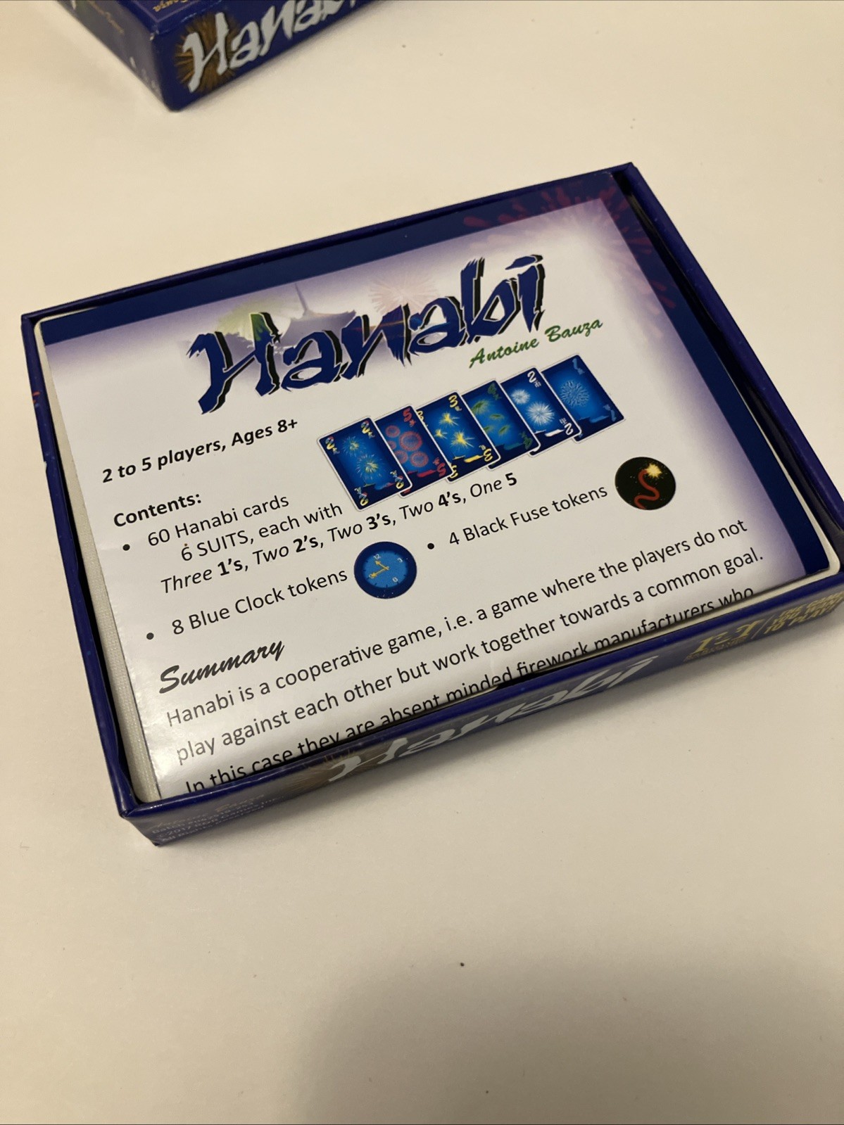 Hanabi Card Game R&R Games Cooperative Fireworks 2017 Antoine Bauza