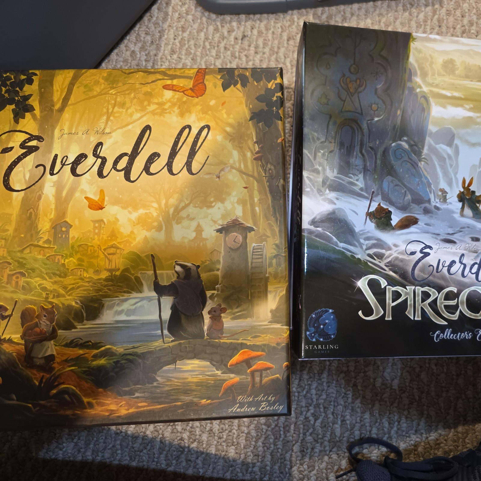 Everdell & Expansions board game Pearlbrook & Spirecrest Collectors with insert