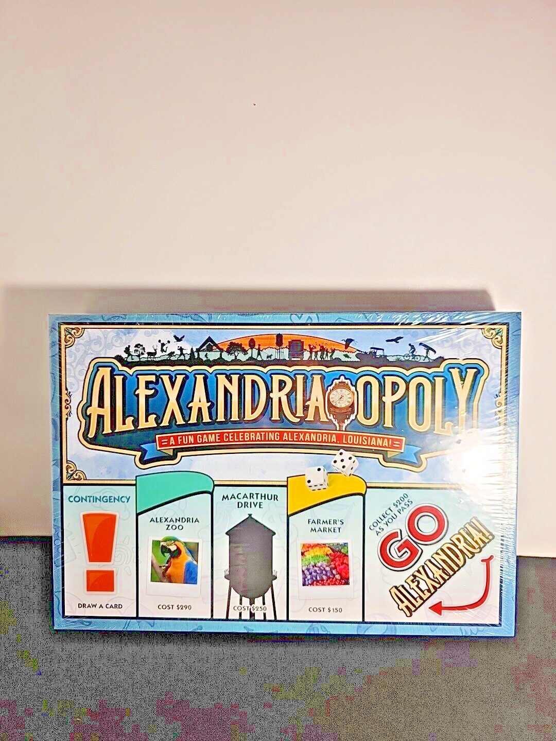 Late for the Sky Alexandria*Opoly Board Game – Alexandria, Louisiana – NEW Boxed