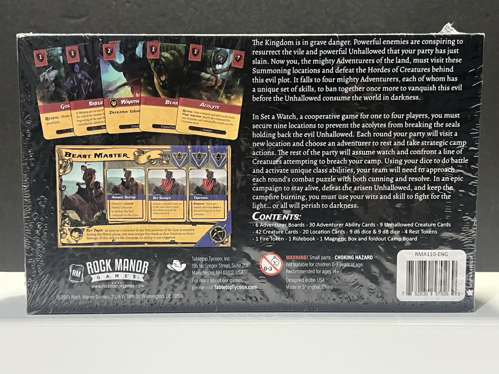 NEW / SEALED • Set A Watch Board Game • Rock Manor Games • Todd Walsh