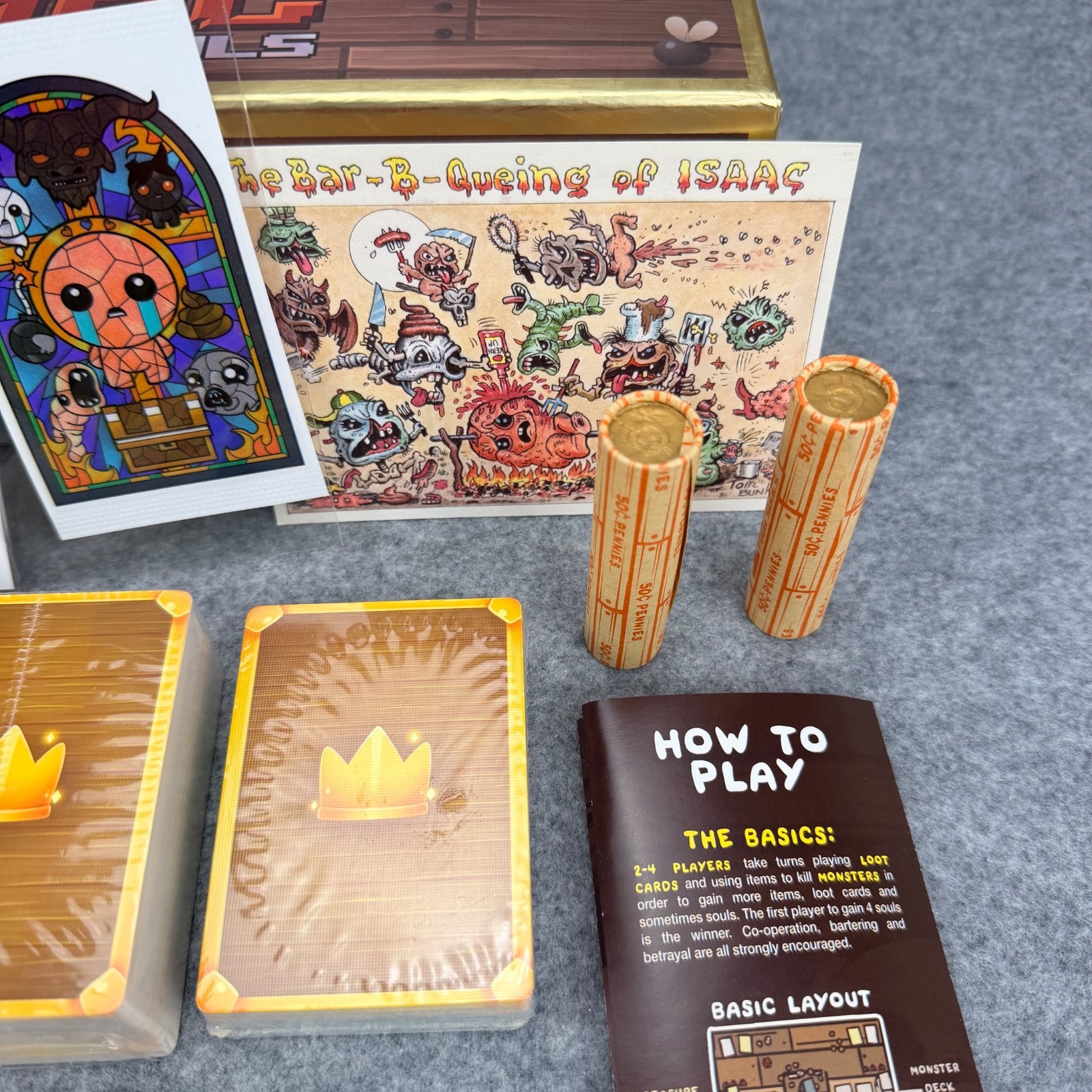 The Binding of Isaac Four Souls First Edition Board Game Open Box Sealed Cards