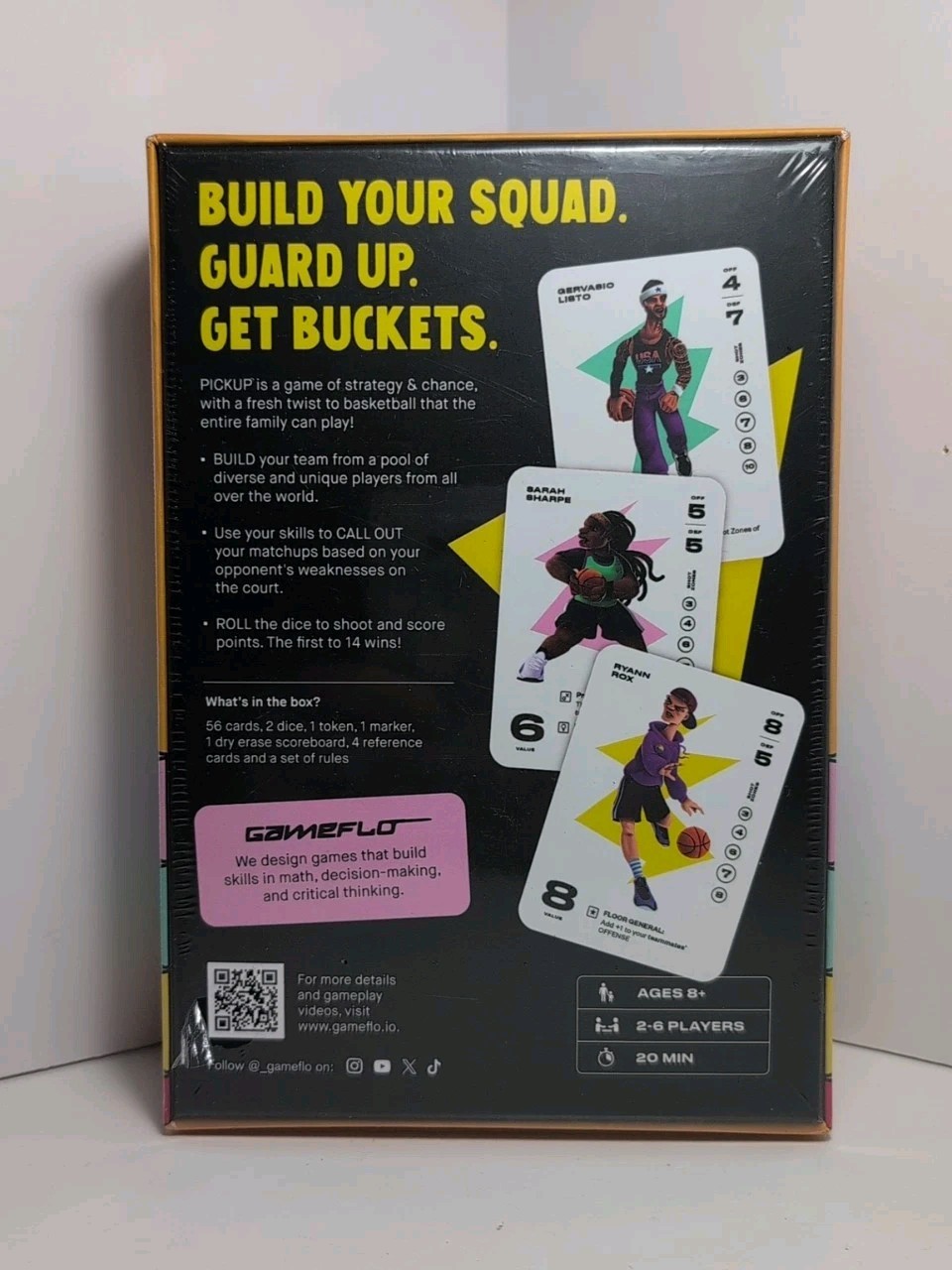Gameflo Pickup Basketball Card Game Of Strategy 2-6 Players Ages 8+ New Sealed