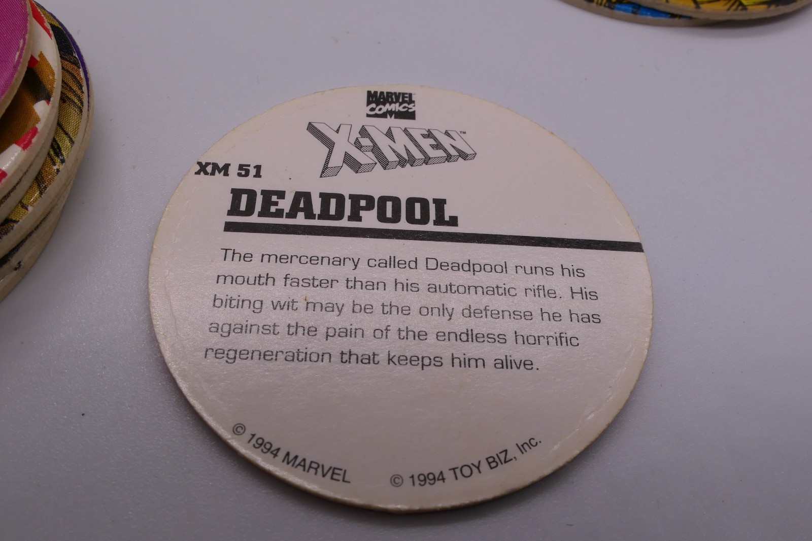 Lot Pogs Marvel Comics X-Men Spiderman Ghost Rider DeadPool random coins as well