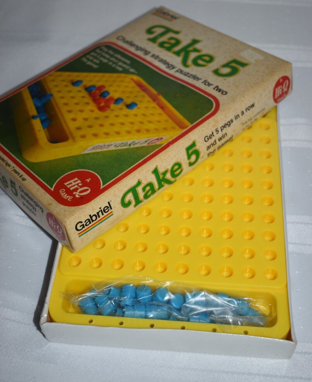1977 TAKE 5 Gabriel Strategy Game Hi-Q Puzzle Vtg w/Instructions New HONG KONG