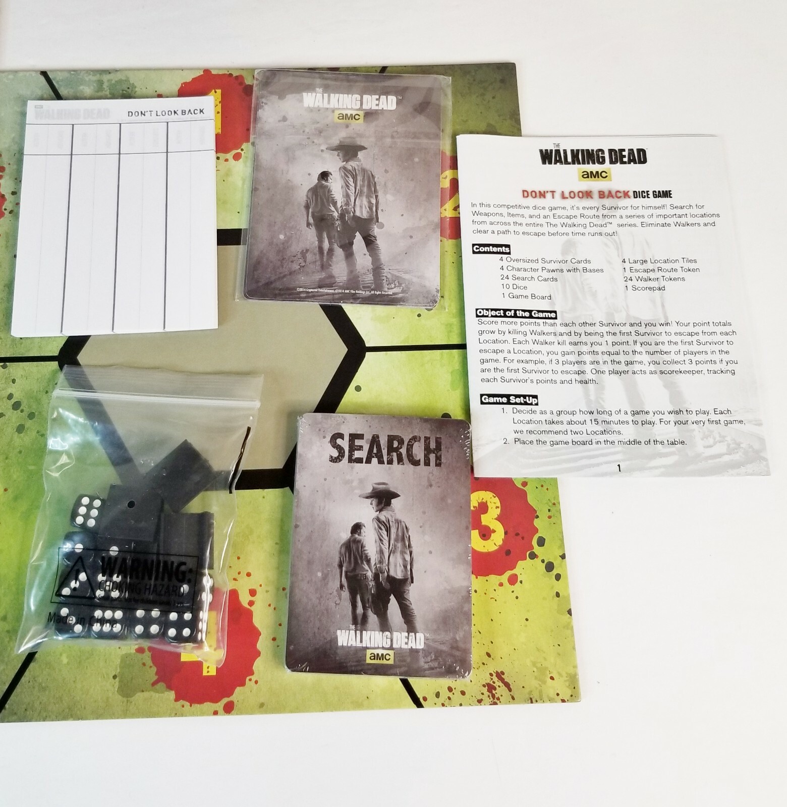 The Walking Dead Don’t Look Back Dice Game New Open Box Cryptozoic 2014