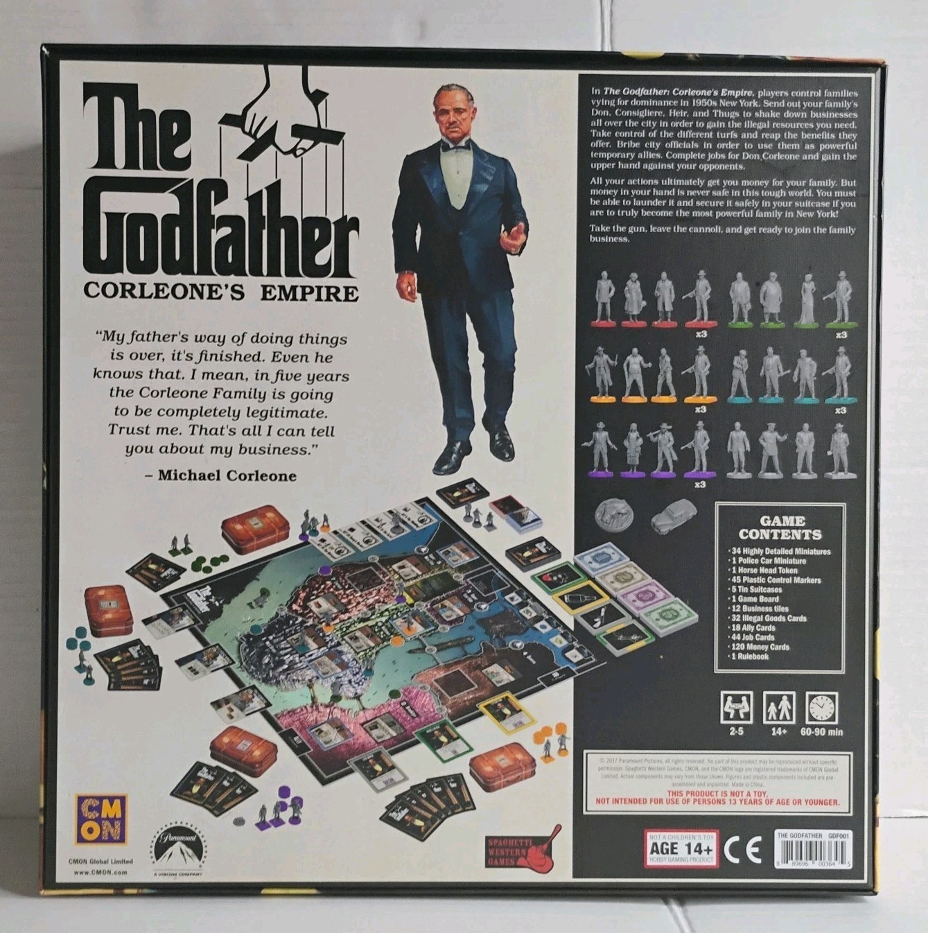 The Godfather Corleone’s Empire Board Game 100% Complete CIB 2017 GDF001 Unused