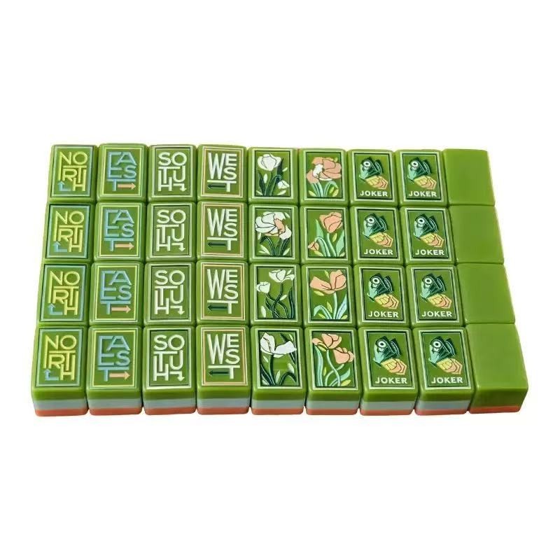 US Stock American Mahjong Tiles 160 Oil Painting Hand-Painted Mahjong Set