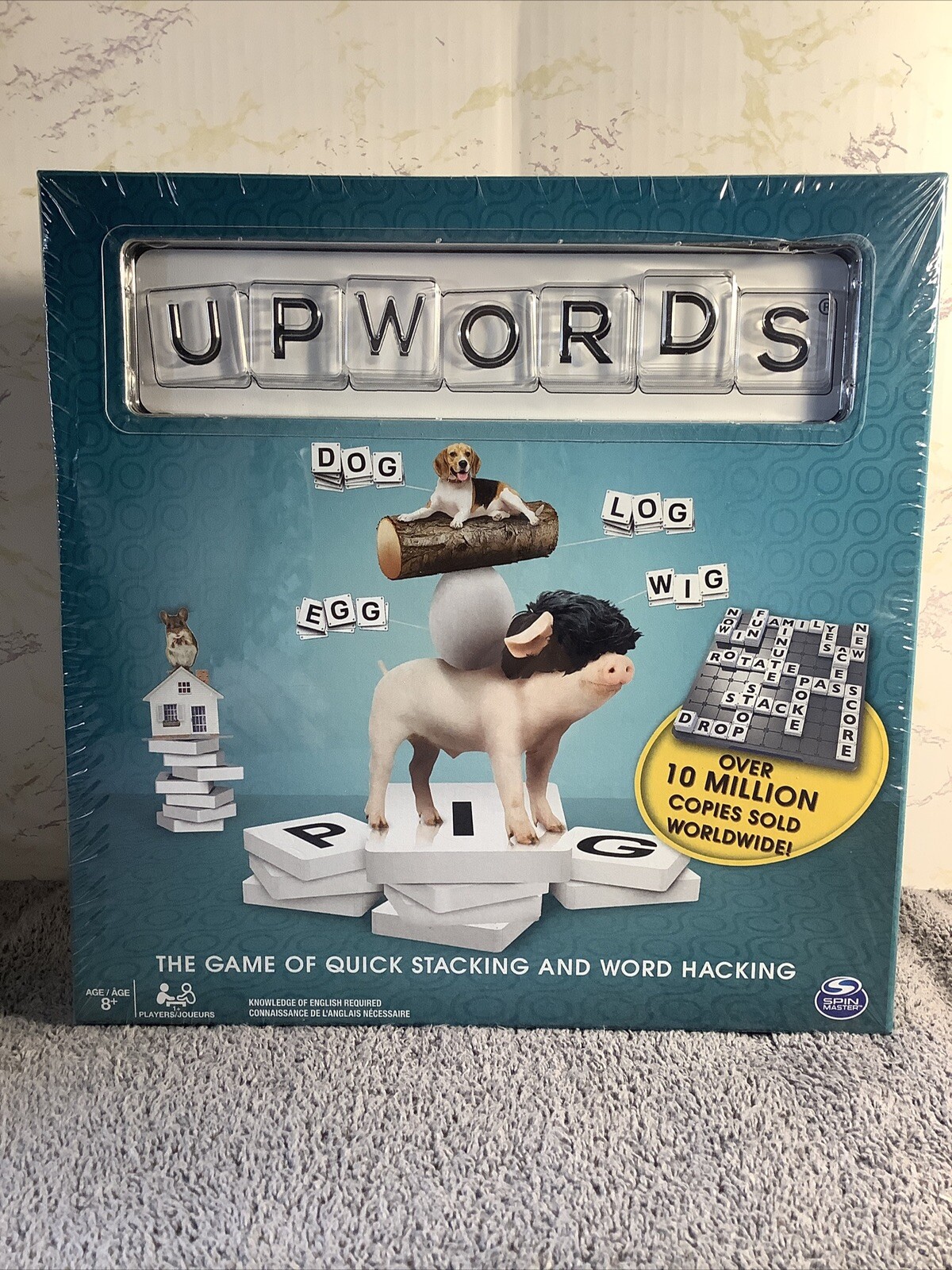 UpWords Board Game Quick Stacking & Word Hacking