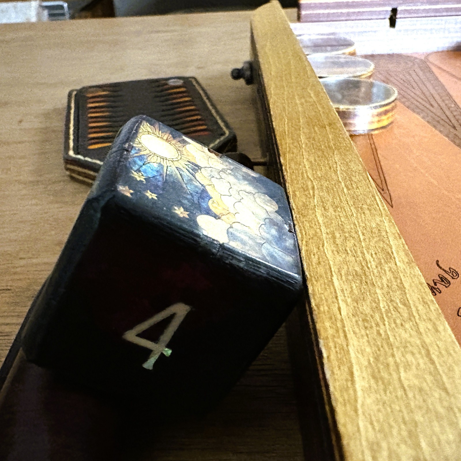 Stellar Sanctuary – Twilight’s Sacred Space – Backgammon Doubling Cube 36mm