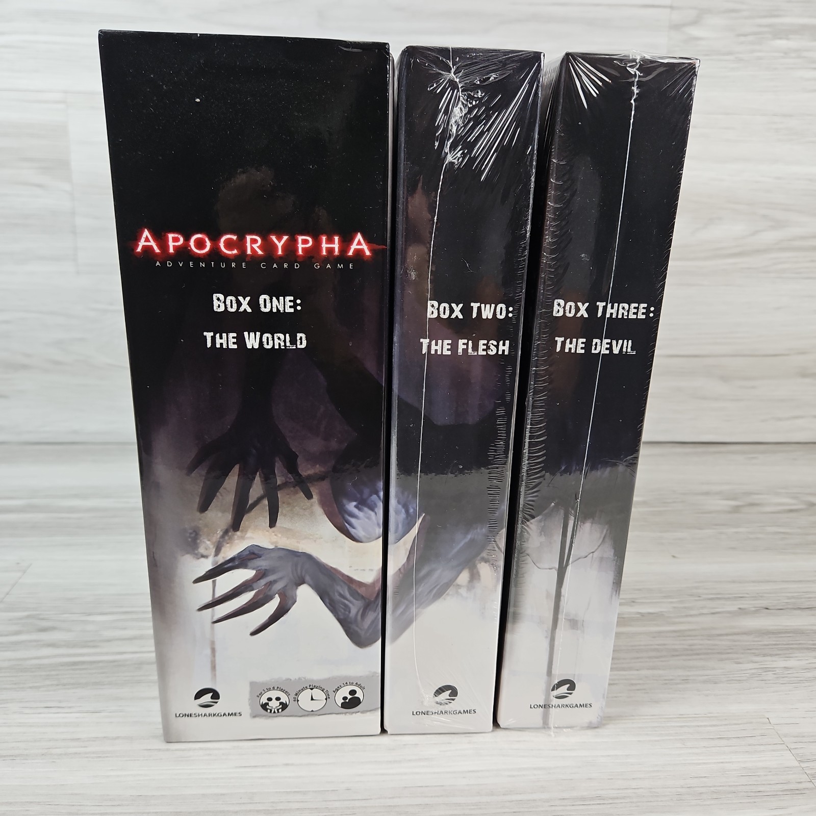 Apocrypha Adventure Card Game – Kickstarter edition with all 3 boxes plus promo