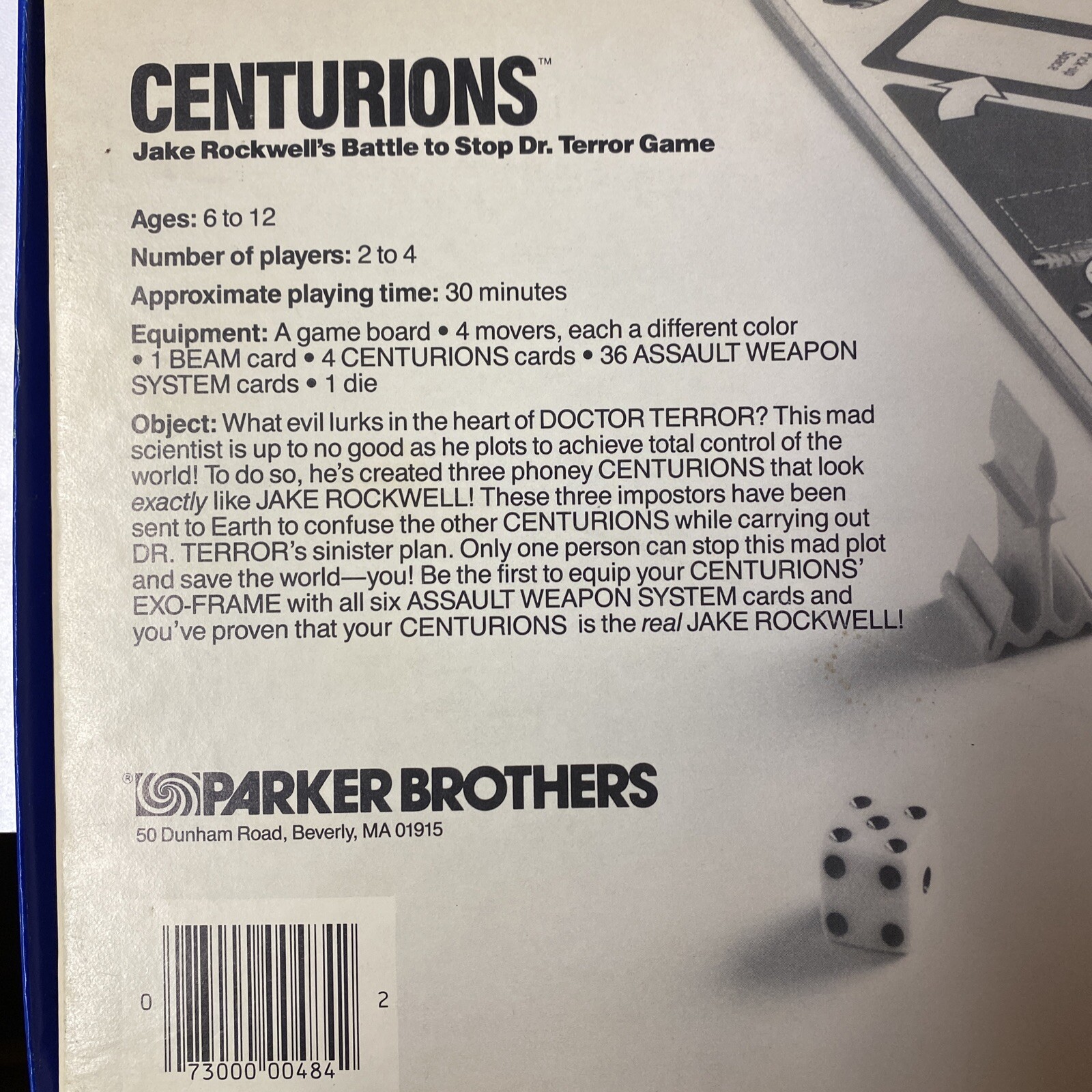 Vintage 1986 CENTURIONS POWER XTREME BOARD GAME PARKER BROTHERS COMPLETE RARE