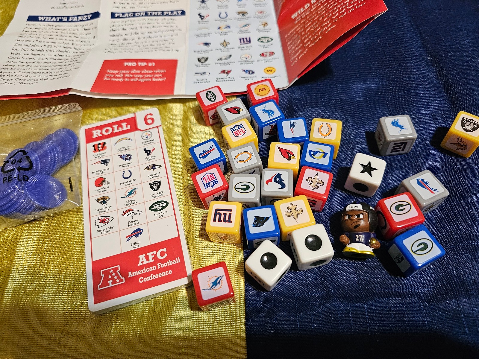 NFL Fanzy Dice Game All Present 2020 Cards Still In Shrinkwrap