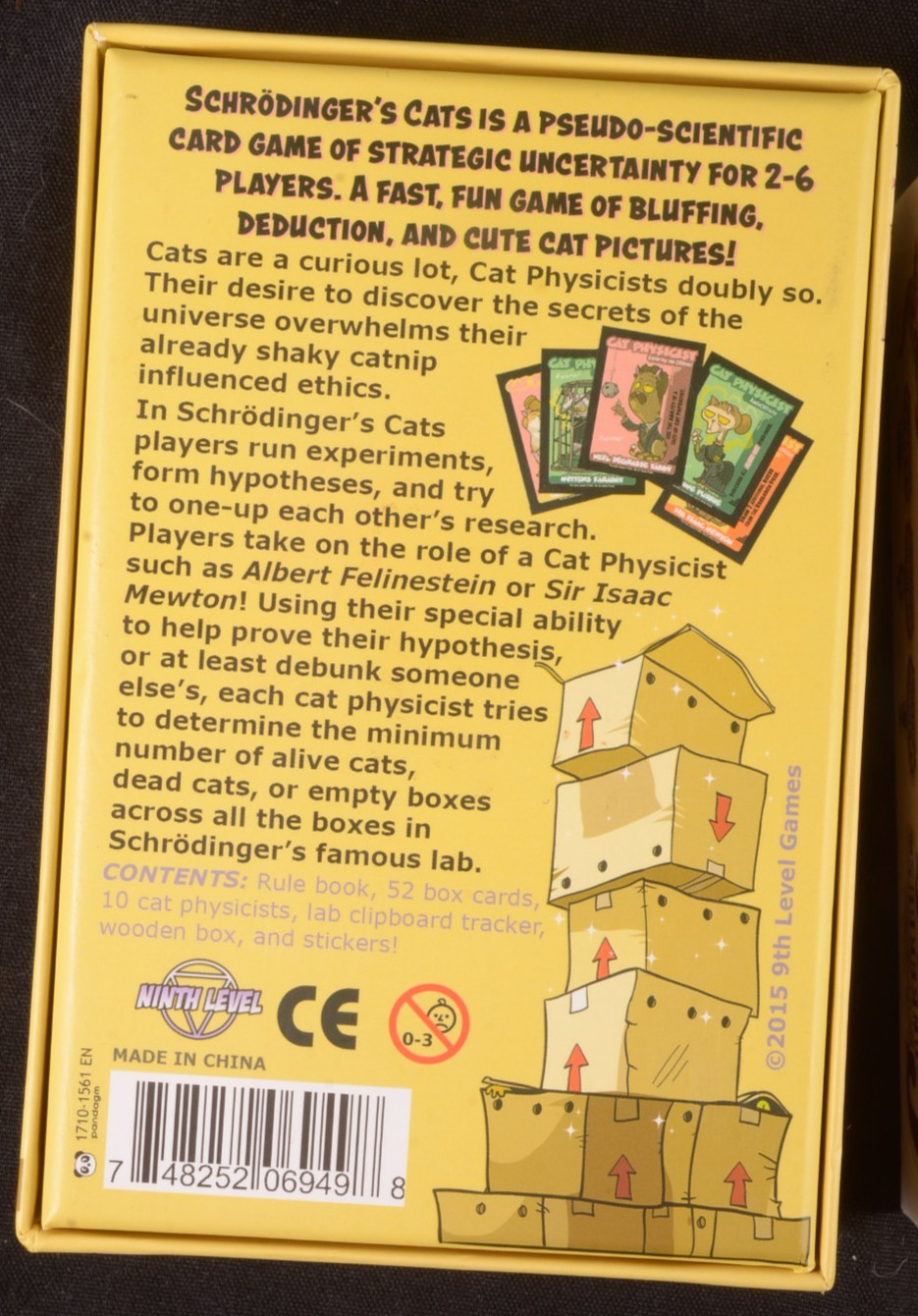 Card Games Schrodinger’s Cats Cantankerous Cats Strategy Ages 14+ 2-6