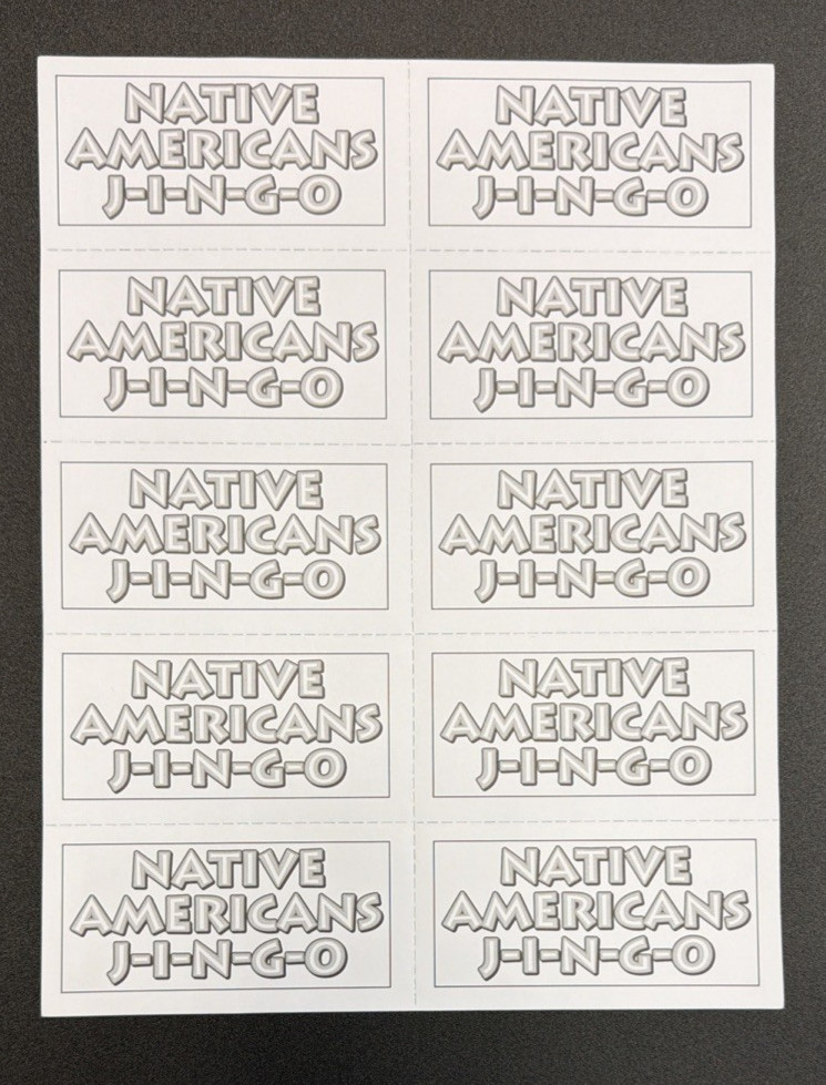 Vintage 2002 JINGO Native Americans Bingo Trivia Educational Game-Gary Grimm