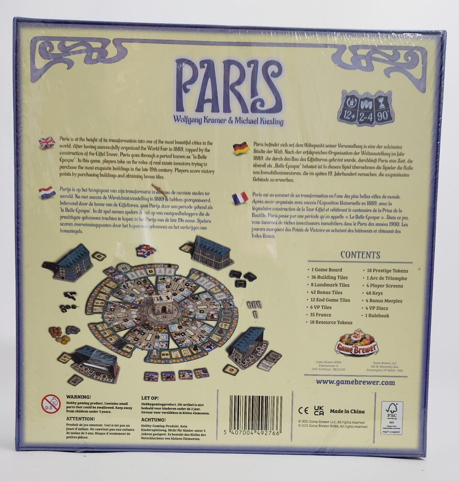 Paris Standard Edition EN/FR/DE/NL by Game Brewer