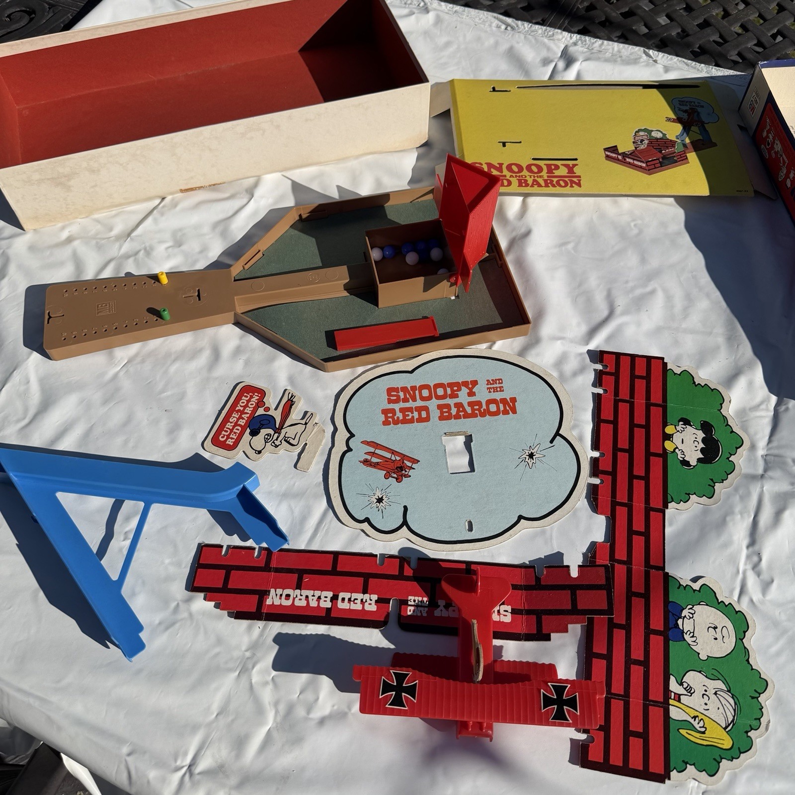 Snoopy And The Red Baron Skill and Action Game Milton Bradley Vintage 1970