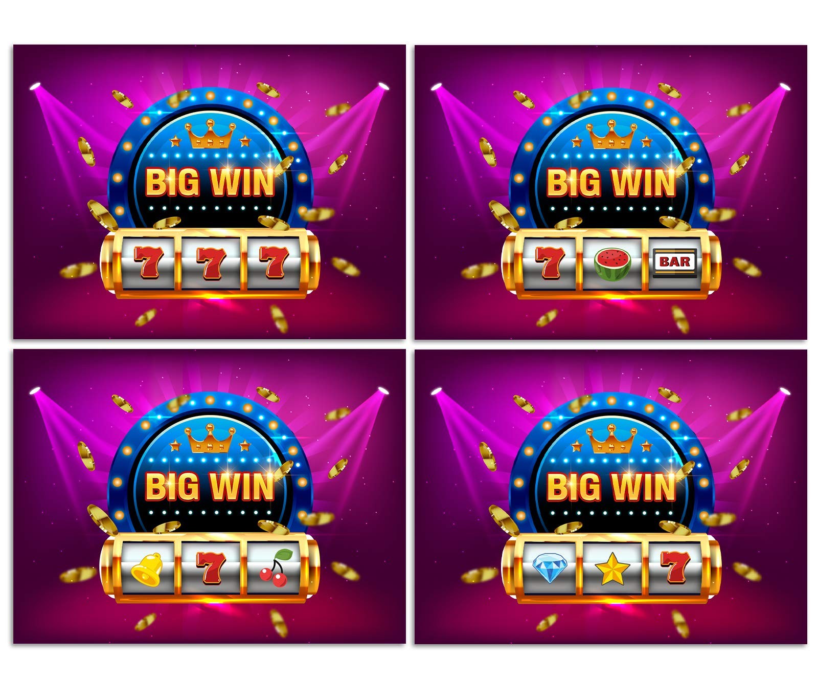 Casino Night Party Gambling Scratch Off Game Cards Slot Machine – Business Pr…