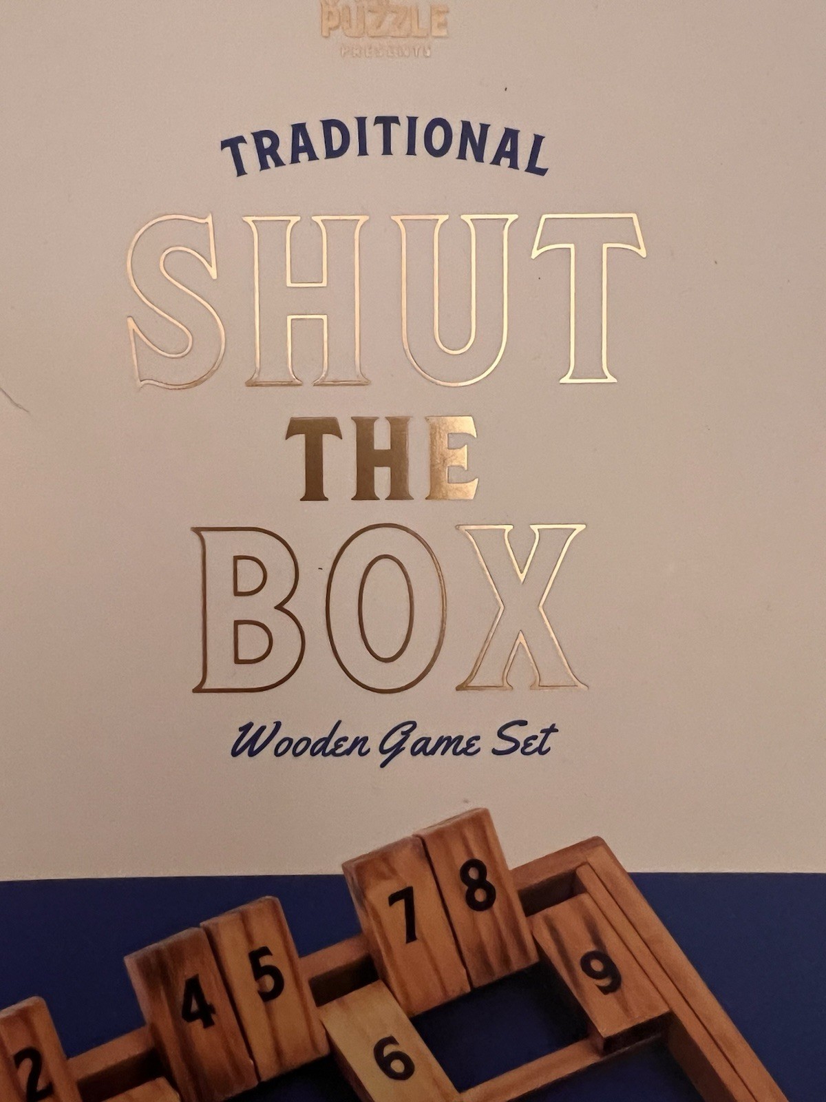 Traditional Shut The Box Wooden Dice Game Set New in Box Classic Strategy