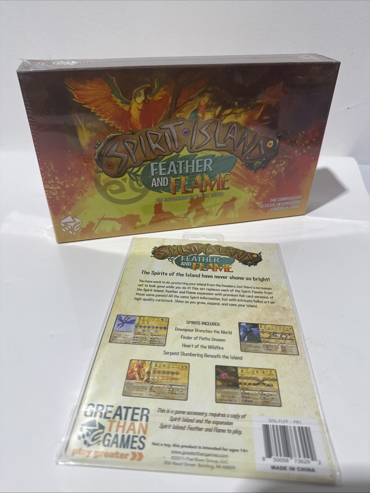 Spirit Island Feather & Flame Strategy Board Game Expansion NEW + 4 foil cards!