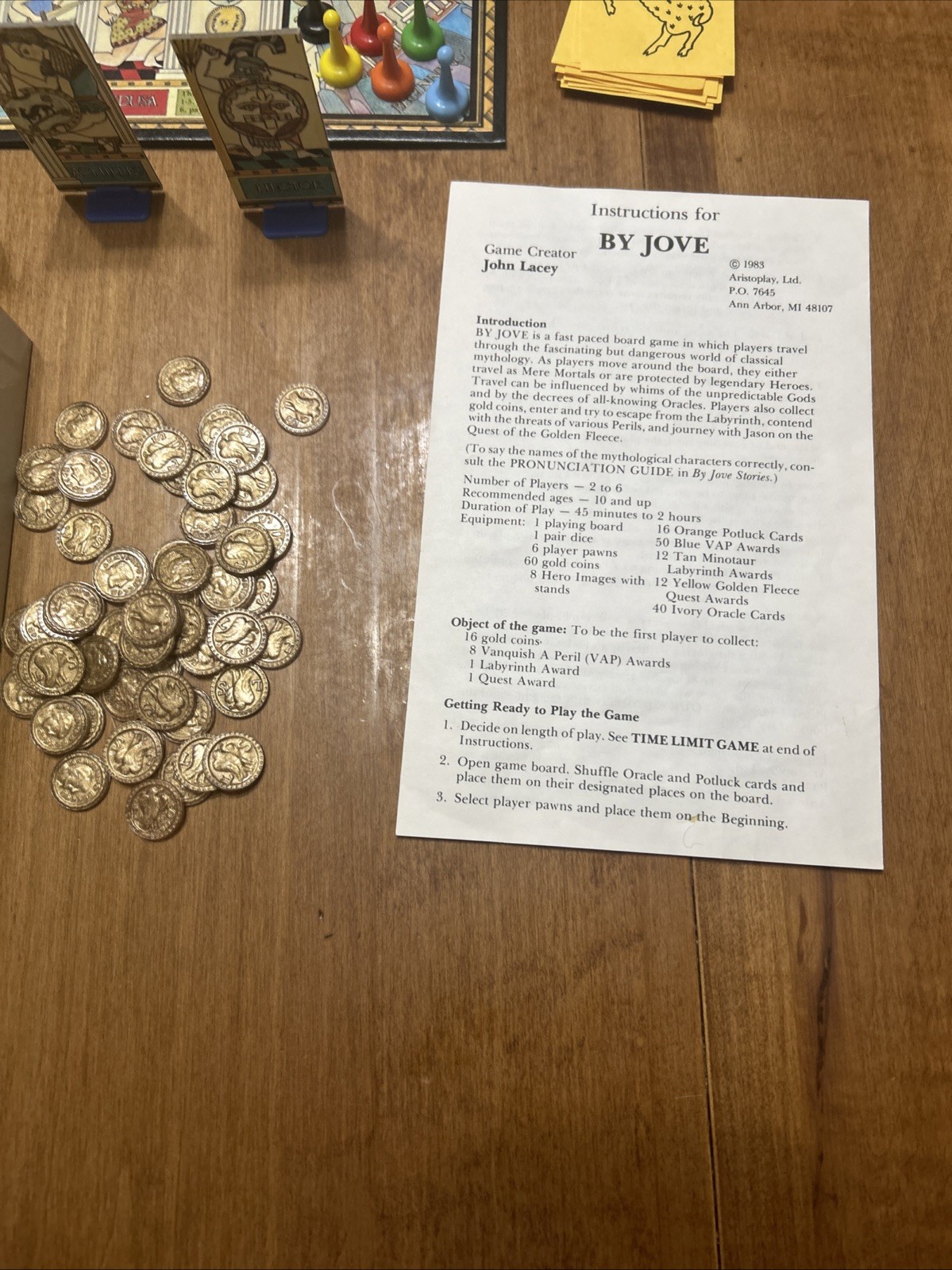 By Jove Game A Game and a Book of Classical Adventure – Almost Complete