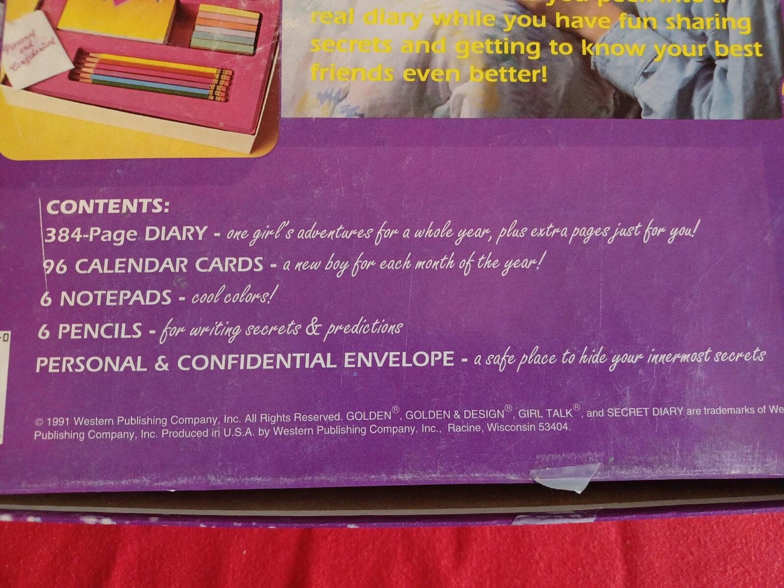 Girl Talk Secret Diary Board Game (Missing 2 Pencils, 15 Cards and 2 Pads)