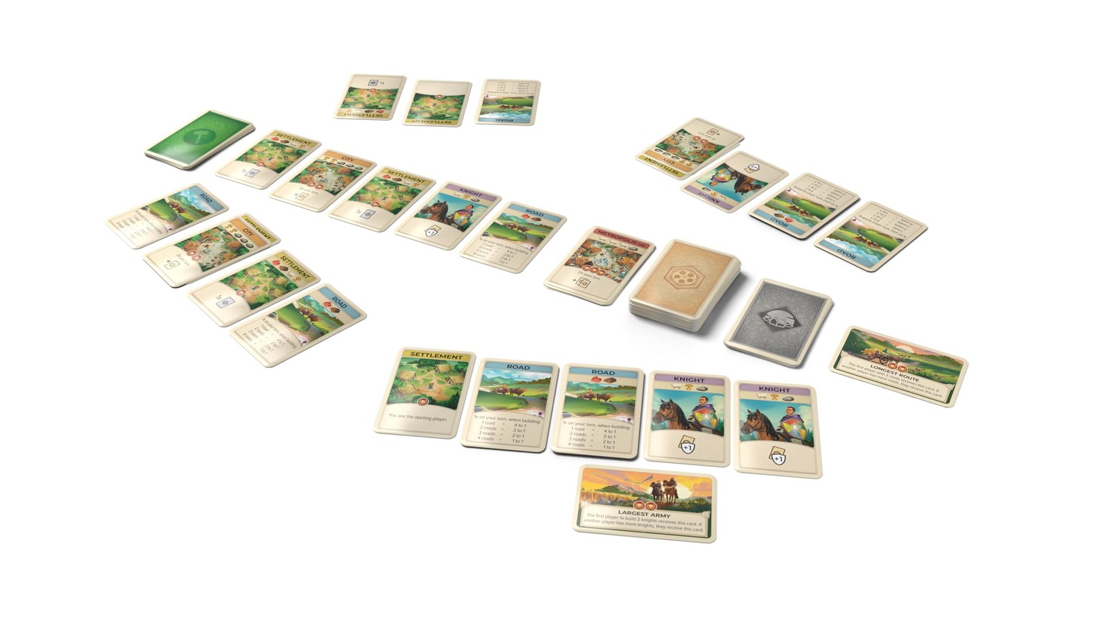 Portable Card Game CATAN On The Road Travel Edition 3-4 Players Ages 10+ Quick