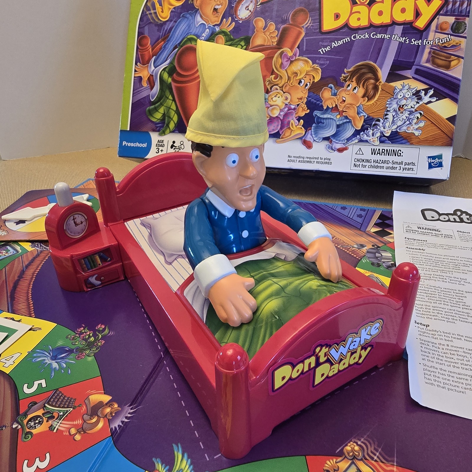 2011 Don’t Wake Daddy Board Game, Milton Bradley, Award Winner, Tested – Works