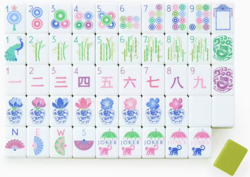 LIM0NCELLO 4 Layer Acrylic Mahjong Tiles Full American Set 160 Tiles US SELLER!