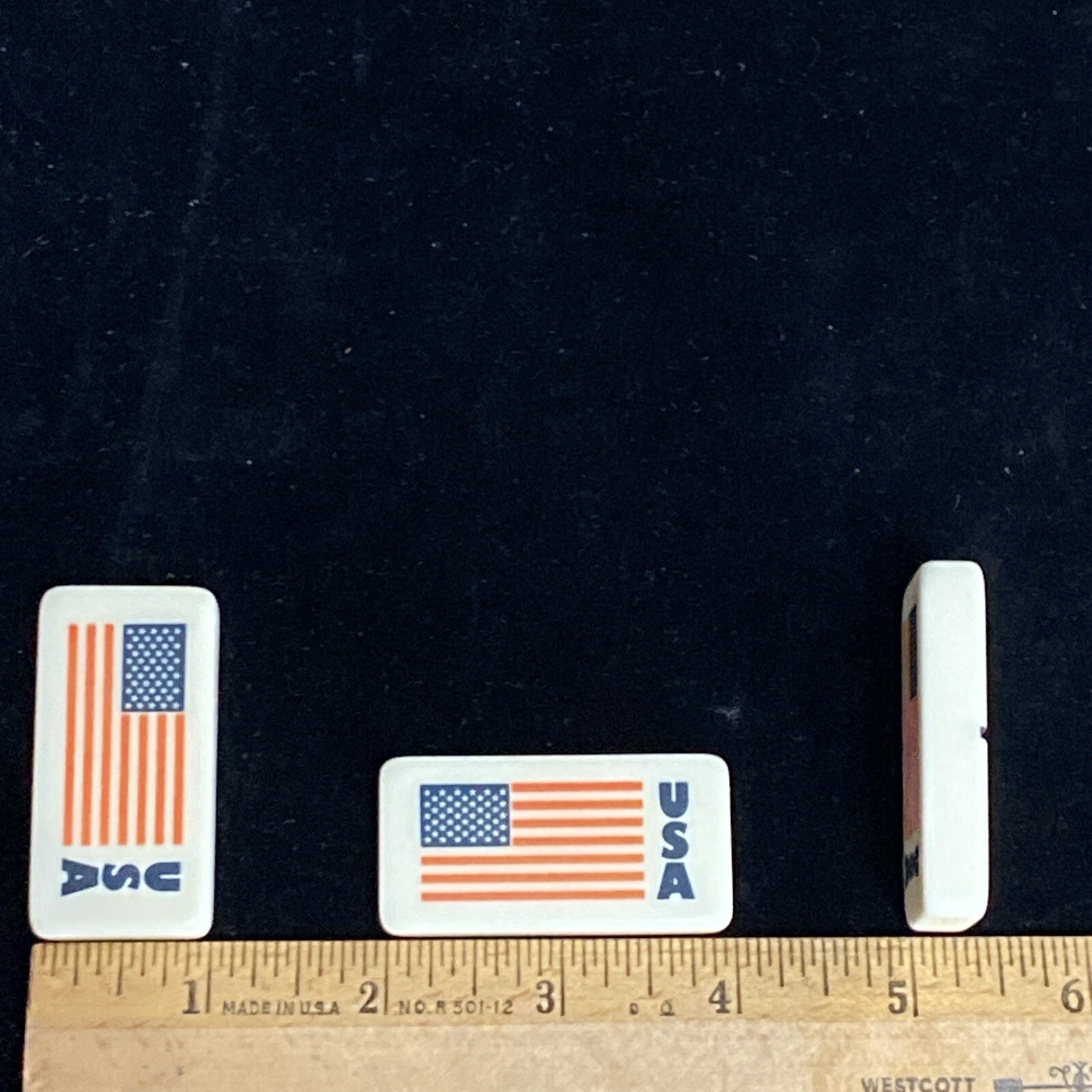 Vintage Set Of White Puremco No. 616 Standard Marblelike Dominoes Made In USA A1