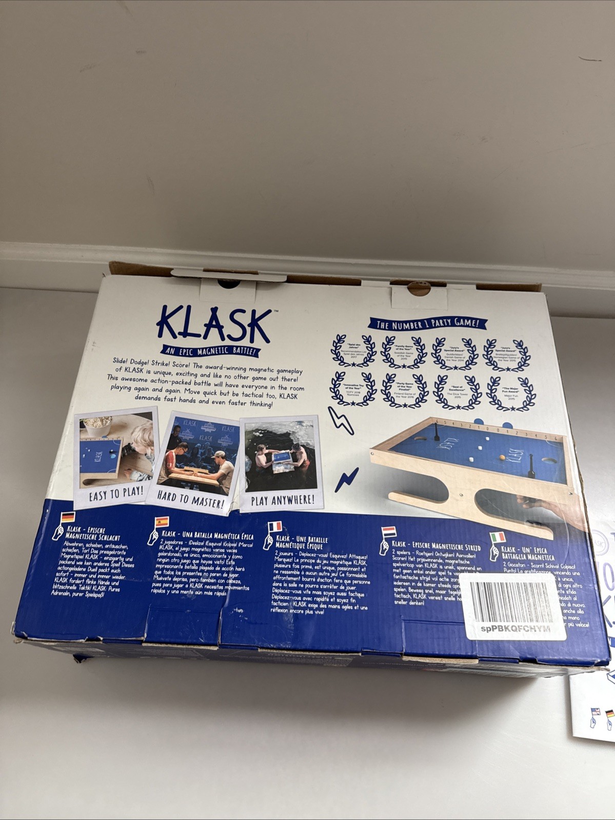 Klask Tabletop Game Magnetic Foosball Hockey Battle Party Denmark INCOMPLETE