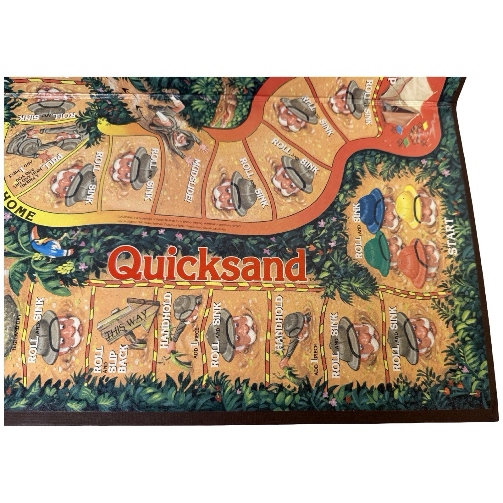 Quicksand Board Game 1989 Parker Brothers “Slip, Slide or Sink!” Incomplete