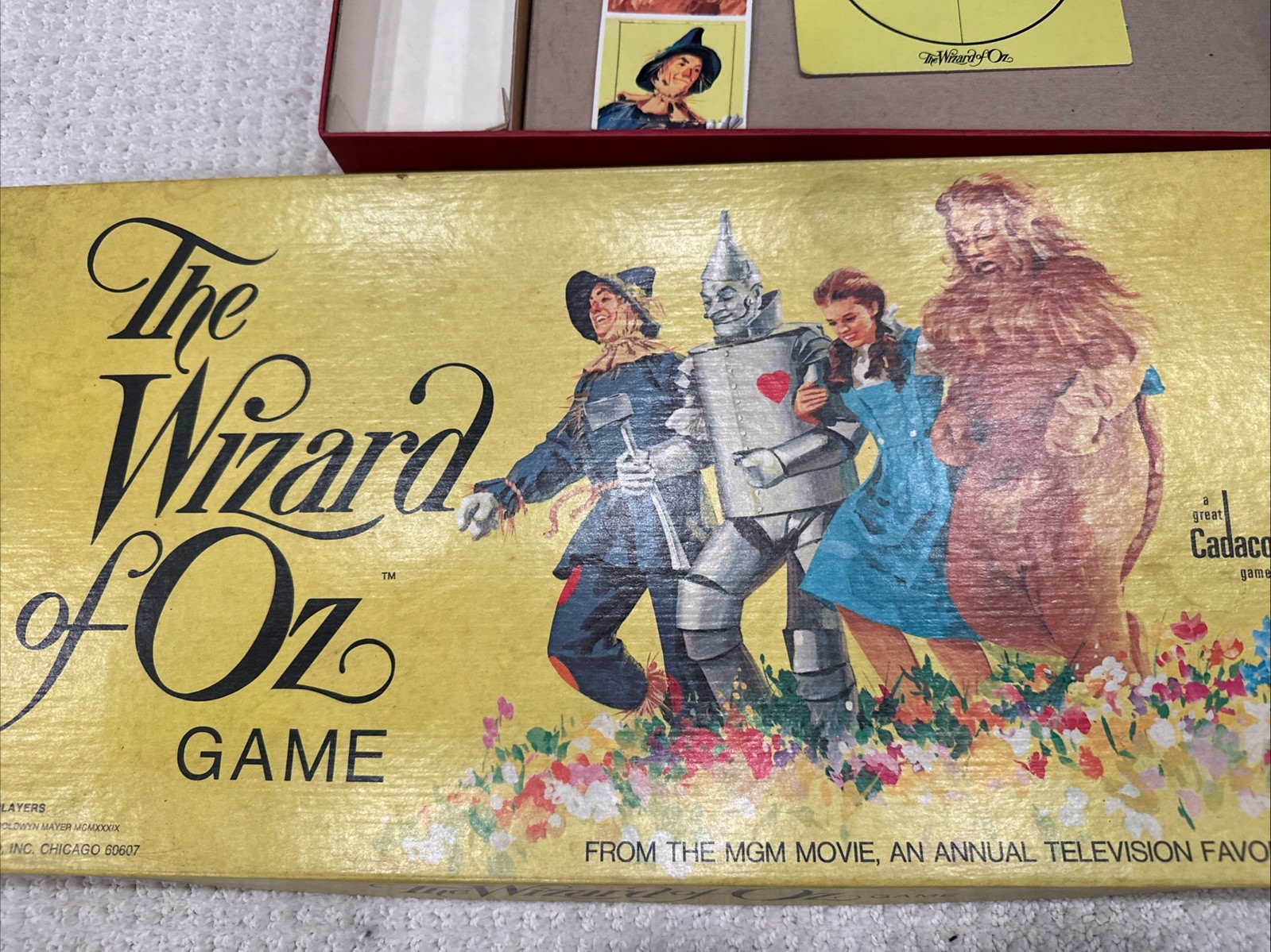Vintage The Wizard of Oz Bard Game (Cadaco, 1974) MGM Yellow Brick Road Complete