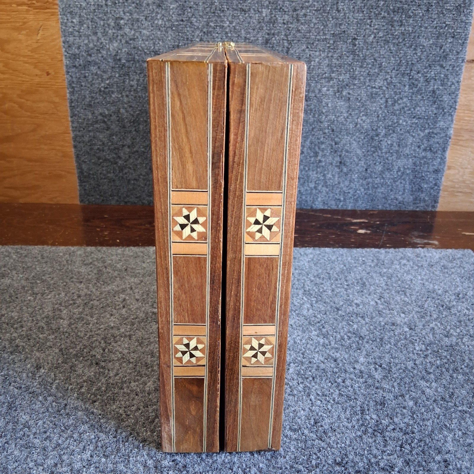 Mediterranean Backgammon & Checkers Set Marquetry Mother Of Pearl Inlay 20″