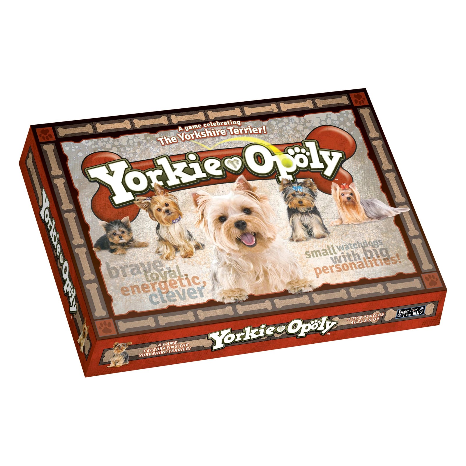Late For The Sky Yorkie-Opoly Dog Board Game For Yorkshire Terrier Lovers