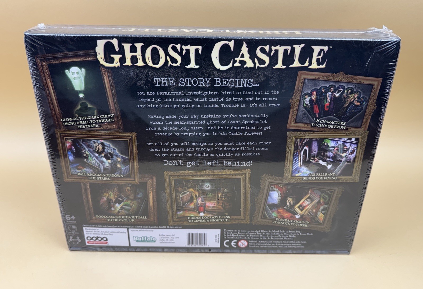 Ghost Castle Board Game Buffalo Games NEW Sealed Haunted House 3D Traps Gift Lot